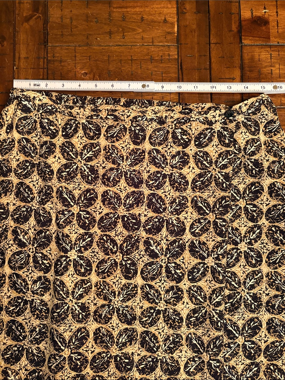 GORGEOUS Liz Claiborne Black/Cream Maxi Wrap Skirt -Large - Silk, Classy, Luxury - Picture 8 of 10